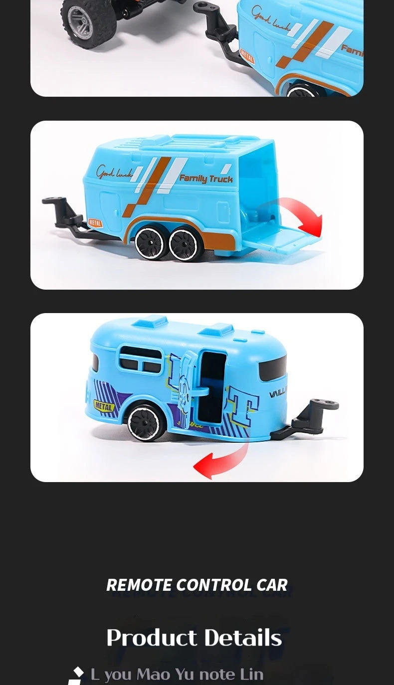1:64 Speed Mini Off-Road Remote Control Car Alloy Cool Lighting Shock Absorption Children's Desktop Competition Toy Small Gift