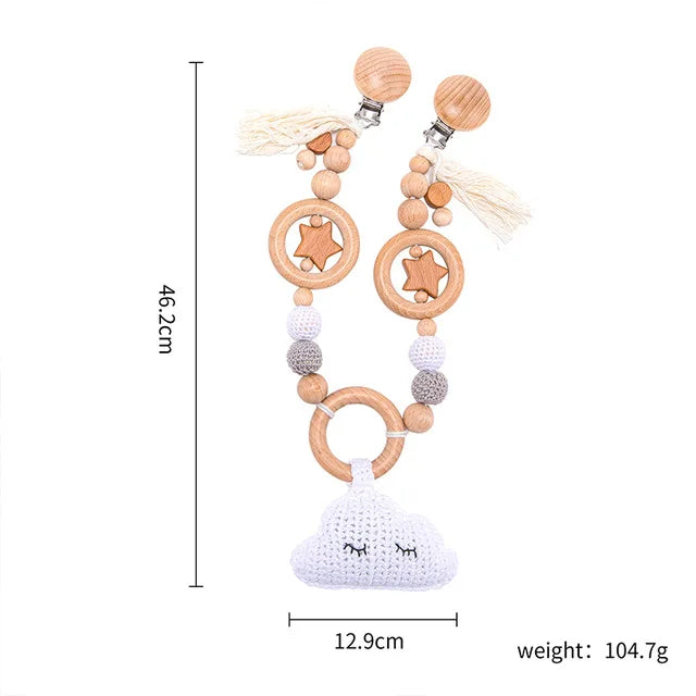 Baby Toy Pram Clip Pacifier Clip Chain Mobile Pram Personalize Name Rattle Stroller Toys Bed Bell Stroller Chain Baby Toy Clip