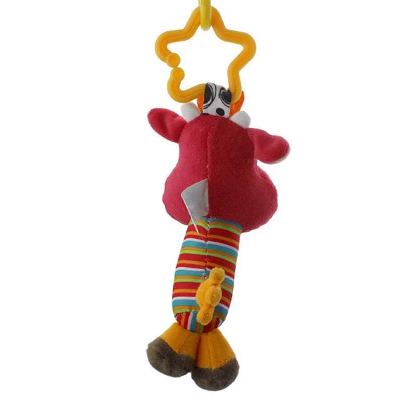 Baby Rattle Toys Kids Tinkle Hand Bell Plush Stroller Hanging Stuffed Animal Rattles Multi-functional Infant Sound Toy Kid Gifts