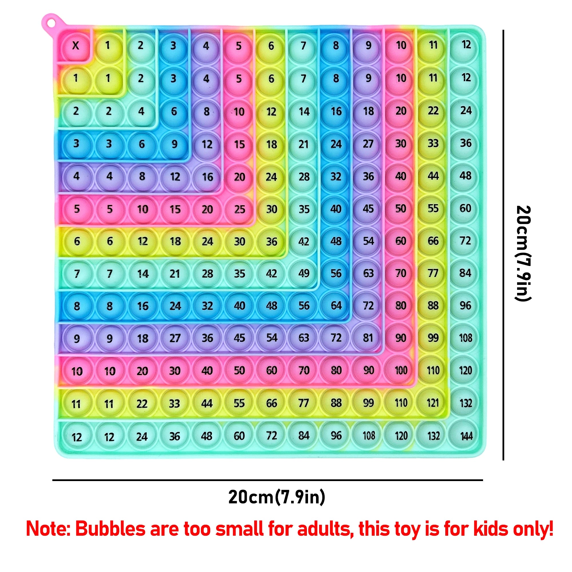 1-12 Multiplication Addition Fidget Math Learning Toys, Mathematics Times Chart Push Bubble Board Games, Gifts for Class Kids