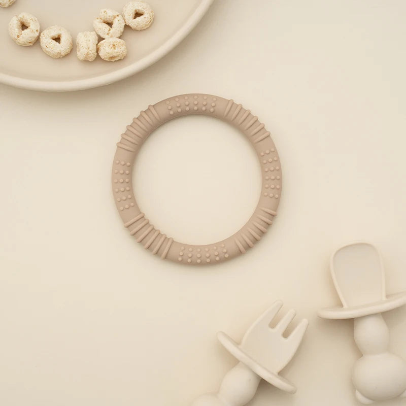 1Pcs Silicone Baby Teether Health Care Molar Toy Food Grade Toddler Nursing Teething Ring Chewing Toys BPA Free Baby Accessories