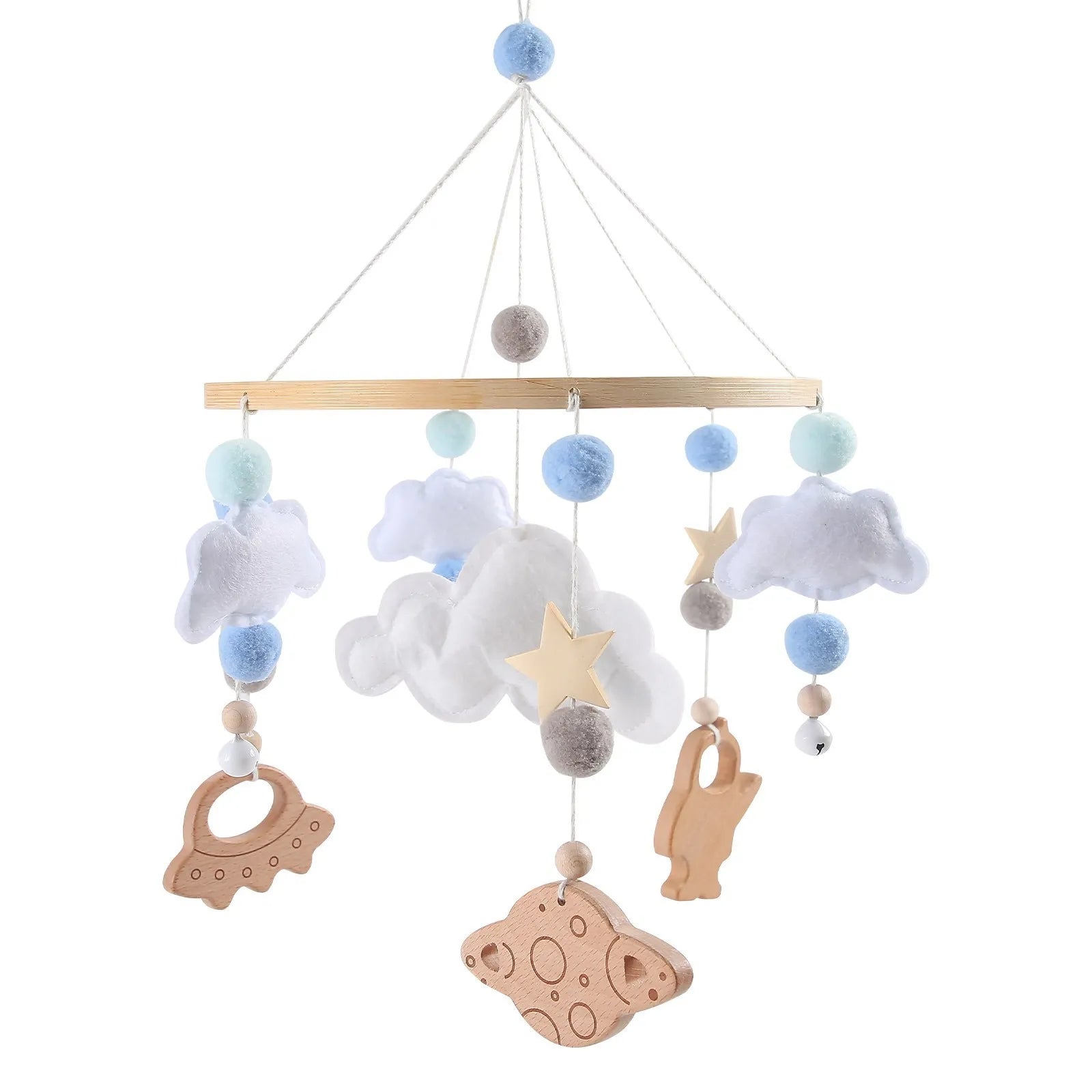 Baby Rattle Toy 0-12 Months Wooden Mobile On The Bed Newborn Music Box Bed Bell Hanging Toys Holder Bracket Infant Crib Boy Toys