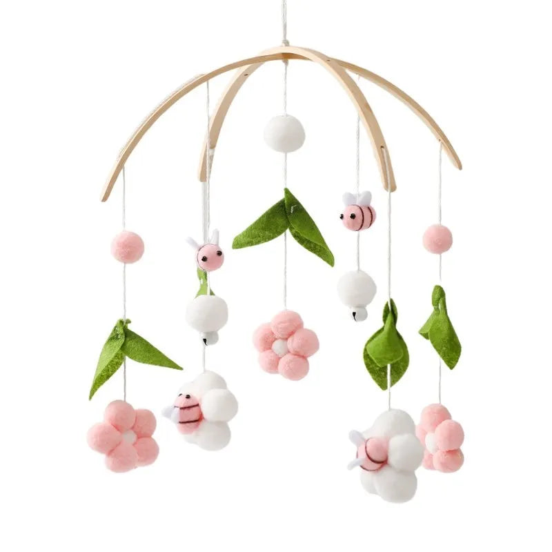 Baby Rattle Toy 0-12 Months Wooden Mobile On The Bed Newborn Music Box Bed Bell Hanging Toys Holder Bracket Infant Crib Boy Toys