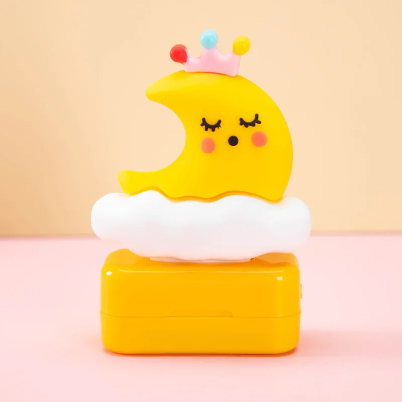 Colorful Cute Cartoon Car Ship Moon Cake Personalized Name Stamp For Kids Child Baby Waterproof Non-Fading Clothing Name sticker