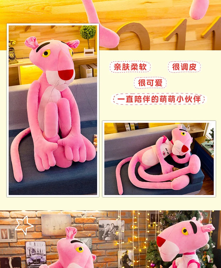 160cm Disney Giant Pink Plush Doll Toys Cute Cartoon Leopard Stuffed Animal Baby Toy Kid Soft Kawaii Stuffed Doll Christmas Gift