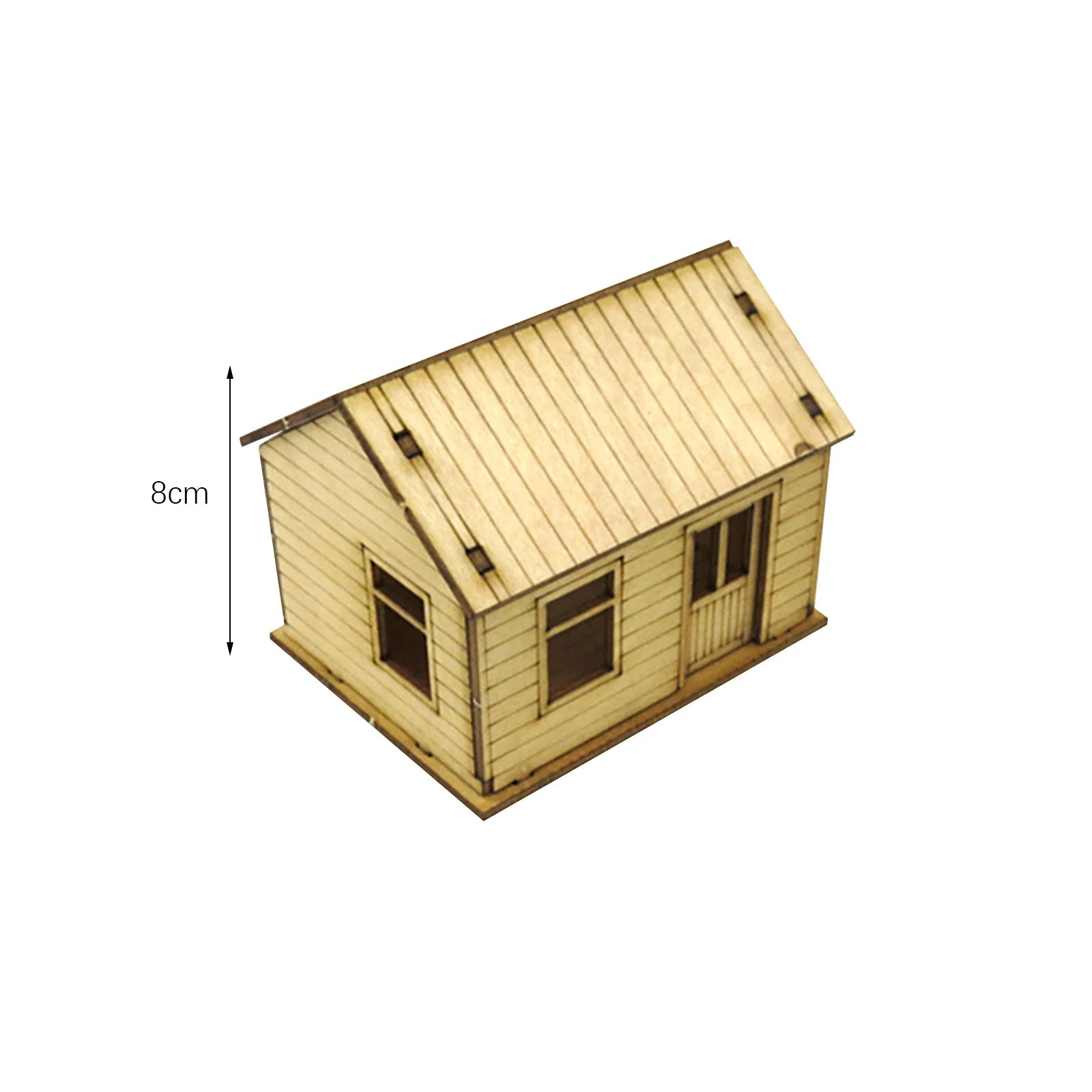 1/72 Wooden Cabin Hobby Toys Wooden 3D Puzzle House Architectural Scene for Accessory Model Railway Micro Landscape Layout Decor