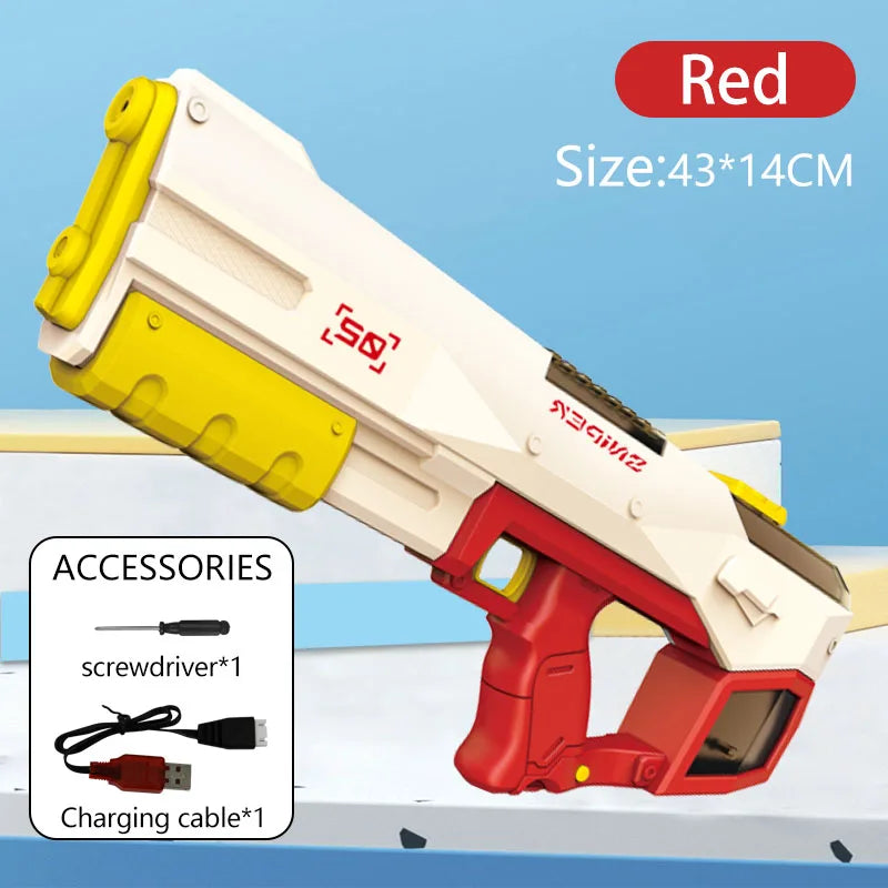 Electric Water Gun  for Adults Kids High-pressure Strong Energy Action Automatic Water Spray Beach Pool Outdoor Toys