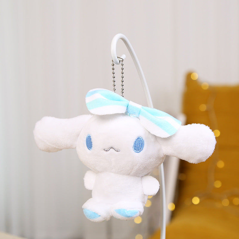 Sanrio Cinnamobol Doll Keychain Japanese Puppy Pendant Toy Bunny Cartoon Animal Hanging Kawaii Backpack Decoration Birthday Gift