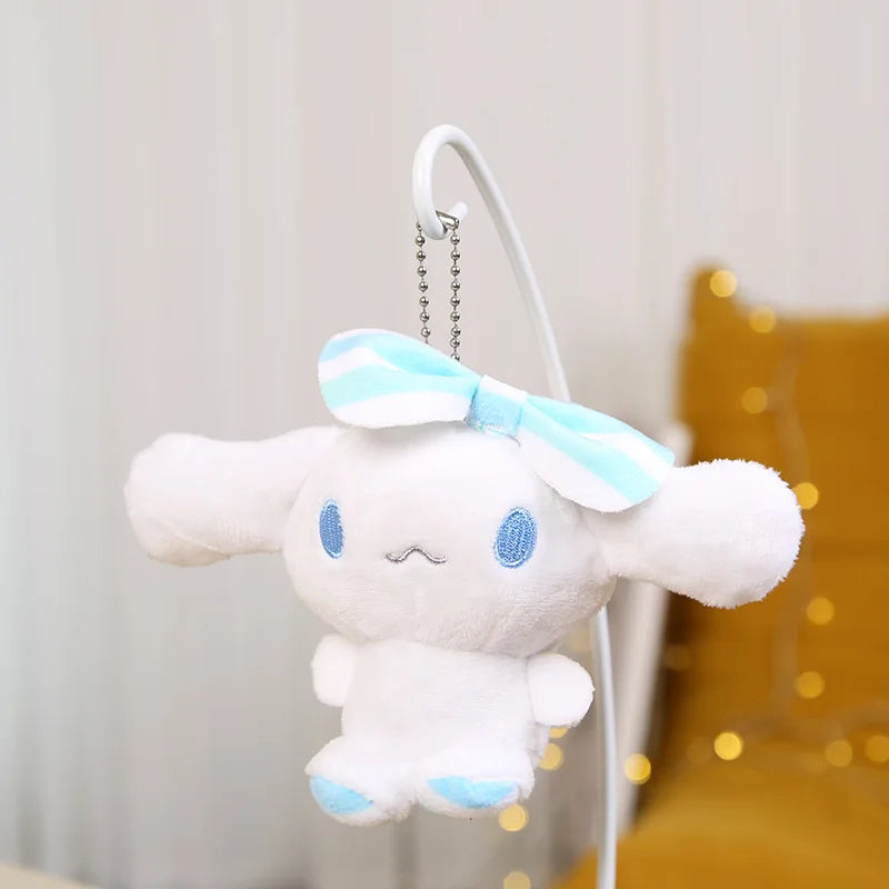 Sanrio Cinnamobol Doll Keychain Japanese Puppy Pendant Toy Bunny Cartoon Animal Hanging Kawaii Backpack Decoration Birthday Gift