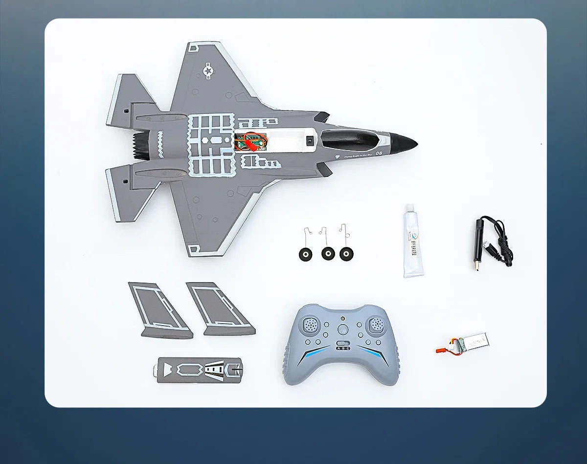 FX9635 RC Plane F35 4CH Fighter Jet Remote Control Airplane High Brushless Stunt Flying Glider Model Toys for Adults Boys Gift