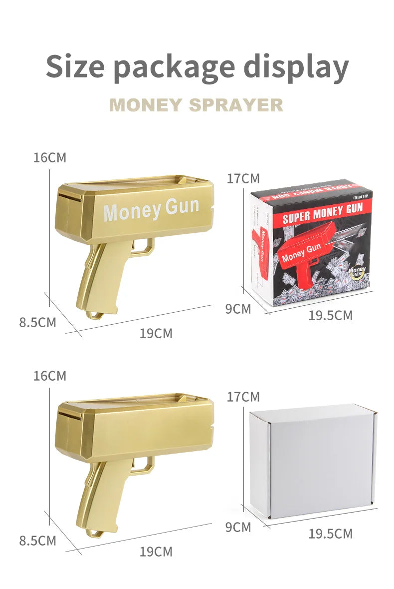 Source manufacturer Douyin's same electric money gun toy new and unique MoneyGUN banknote gun US dollar toy gun