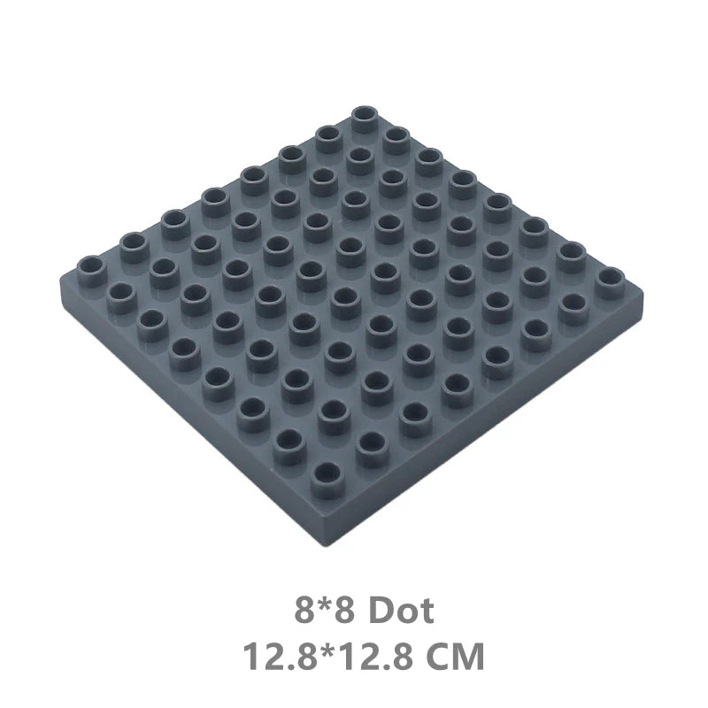 Big Size Building Blocks Double Sided Base Plate Compatible Large Bricks Plastic Educational Creative Toys for Children Kid Gift