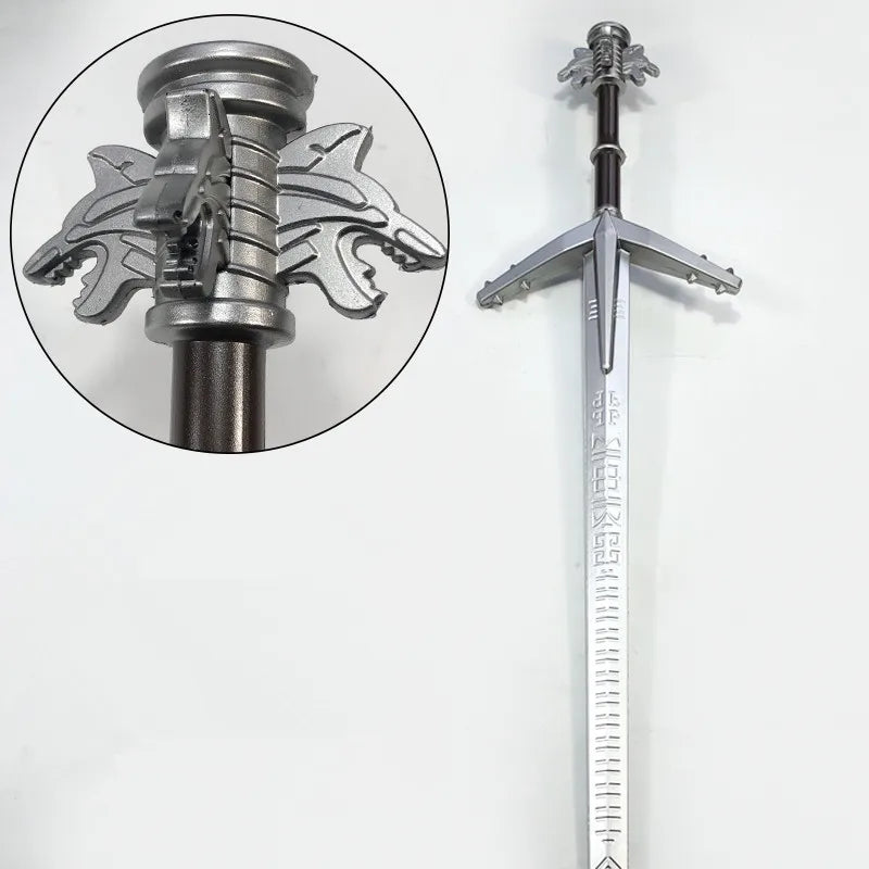 Wild Hunt Sword Aerondight Sword Weapon Cosplay White Wolf Prop Role Play Gift Safety 1:1 PU Wizard Eredin Alice Jewel Sword