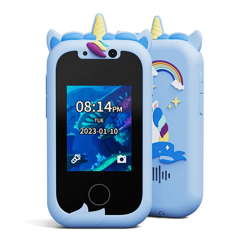 Kids Smart Phone Camera Toys Touchscreen Unicorn Baby Mobile MP3 Player Digital Camera Educational Toys for Girls Boys Age 3-8
