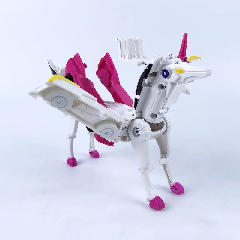 Tianyi Magic Pegasus Unicorn Magnetic Absorption Collision Deformation Car Robot Children Boys and Girls Toy Gift
