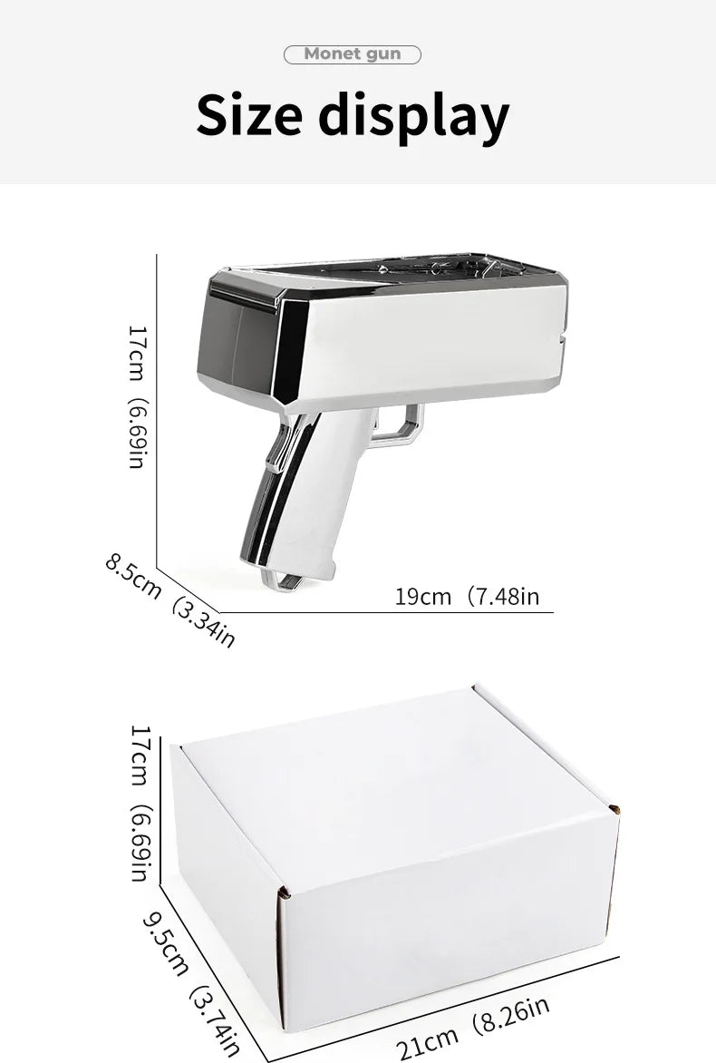 Source manufacturer Douyin's same electric money gun toy new and unique MoneyGUN banknote gun US dollar toy gun