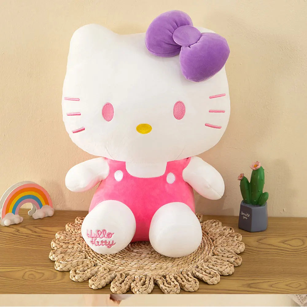 35CM Kawaii Sanrio Plush Toy Hello KItty Doll Plush Toy Cute KT Cat Sunflower Plushies Pillow Birthday Gift Home Decoration