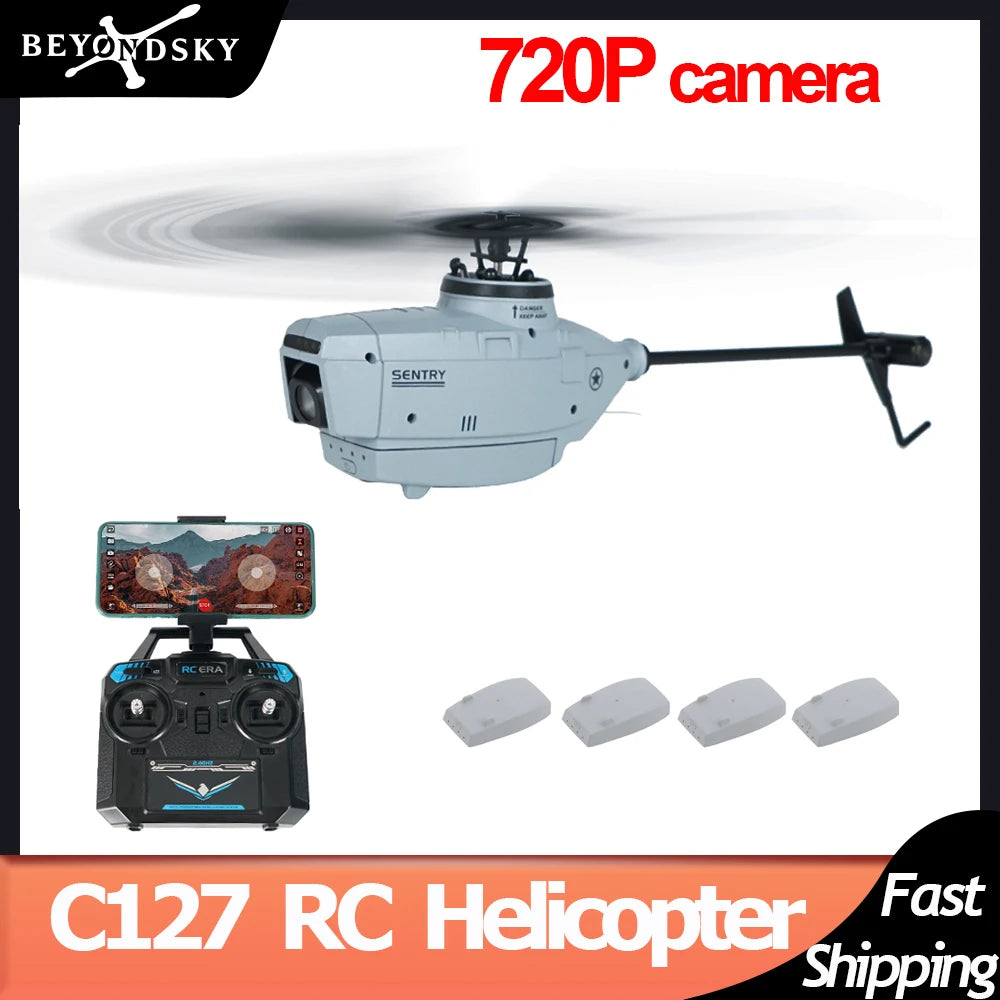 C127 RC Helicopter 2.4G 4 Channel 4 Propellers 6 Axis Electronic Gyroscope for Stabilization Remote Control RC Toys