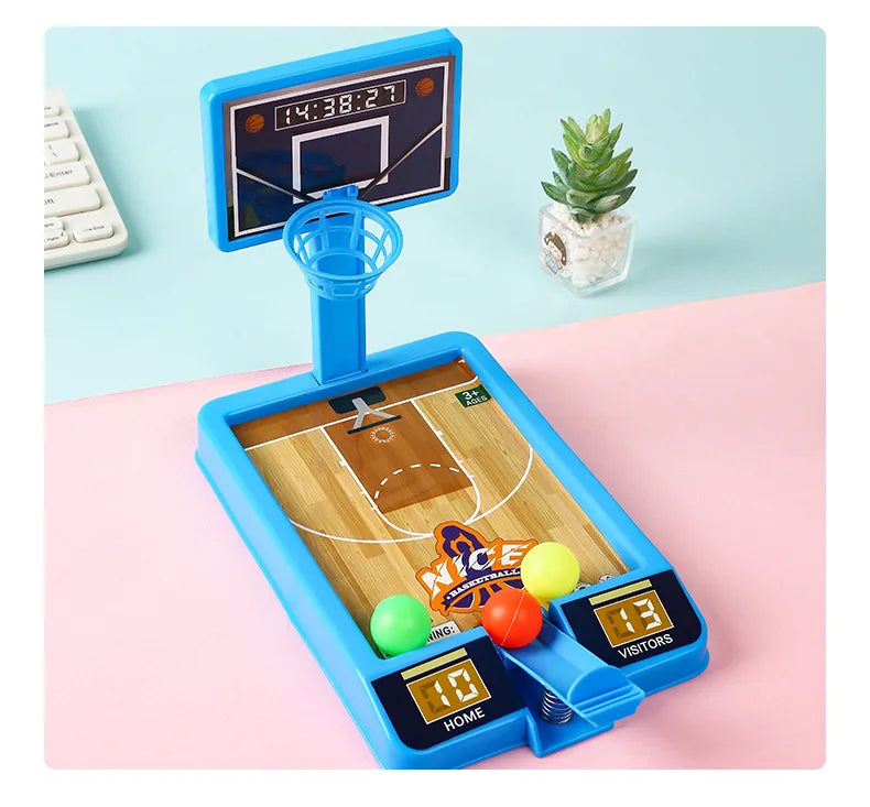 Mini Basketball Shooting Sports Games Children Play Sets Hoop 3-Ball Interactive Kids Board Game Desktop Ball For Children Toy