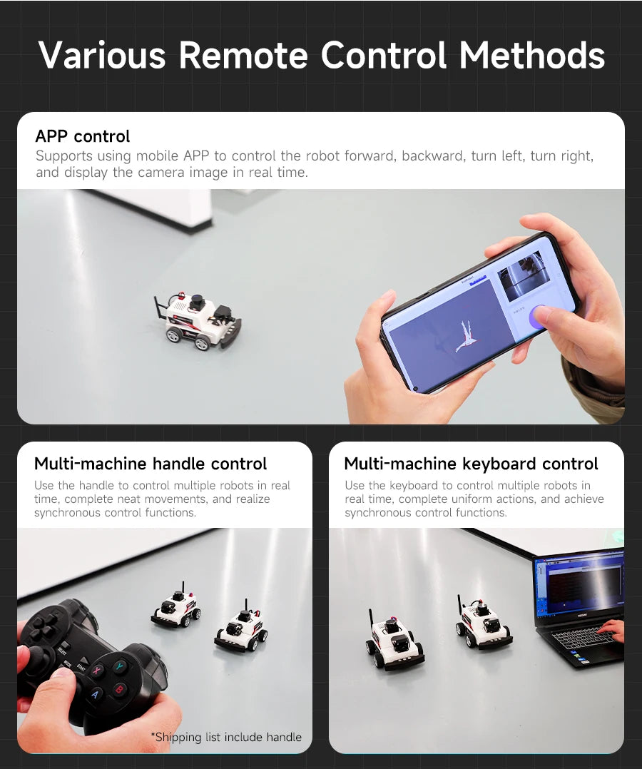 Raspberry Pi 5 Car ROS2 Educational Robot Kit with MS200 TOF Lidar Support SLAM Mapping Navigation AI Visual Recognition Python3