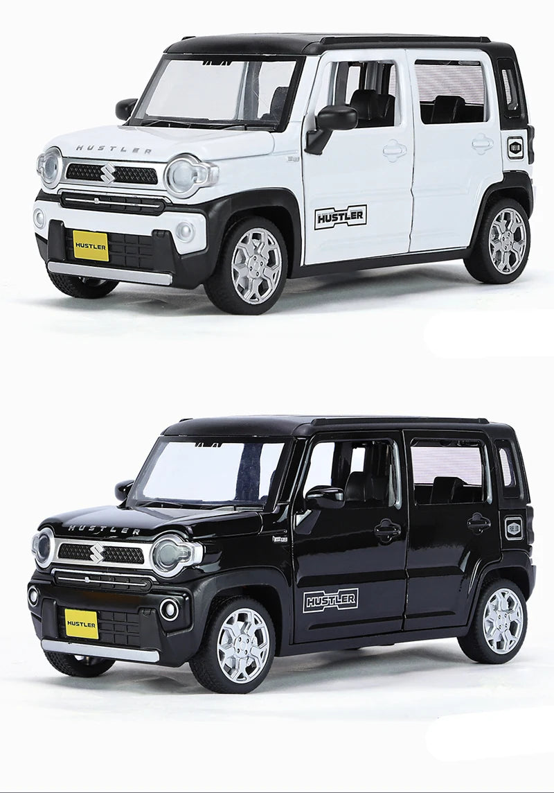 1:22 SUZUKI HUSTLER SUV Alloy Car Model Diecasts Metal Toy Off-Road Vehicles Car Model Simulation Sound and Light Childrens Gift