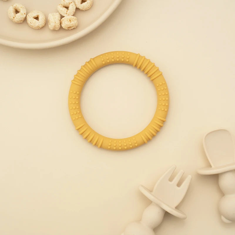 1Pcs Silicone Baby Teether Health Care Molar Toy Food Grade Toddler Nursing Teething Ring Chewing Toys BPA Free Baby Accessories