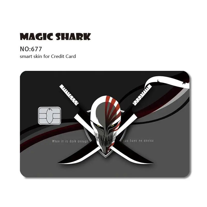 Magic Shark Anime Cartoon Game Save Money Pig Case Cover Film Skin Sticker for Small Chip Credit Card Bus Card