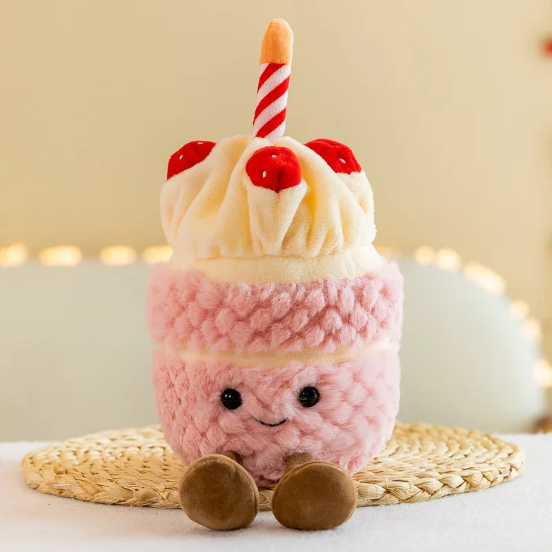 Kawaii Stuffed Plush Plants Lifelike Potted Plant Plush Doll Succulent Pine Tree Cake Bamboo Cactus Pillow Cushion Toy Decor