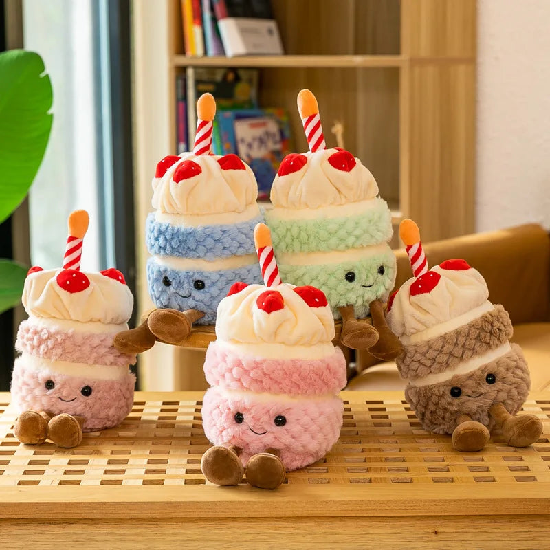 Kawaii Stuffed Plush Plants Lifelike Potted Plant Plush Doll Succulent Pine Tree Cake Bamboo Cactus Pillow Cushion Toy Decor