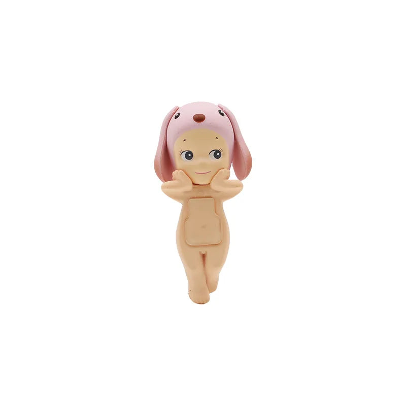 12pcs Sonny Angel Figure Toys 3inch Doll Model Desktop Car Ornament Lying Down Angel Toy Home Decoration Kids Birthday Gifts