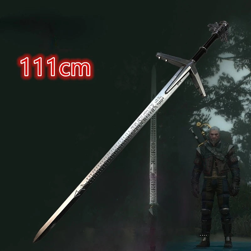 Wild Hunt Sword Aerondight Sword Weapon Cosplay White Wolf Prop Role Play Gift Safety 1:1 PU Wizard Eredin Alice Jewel Sword