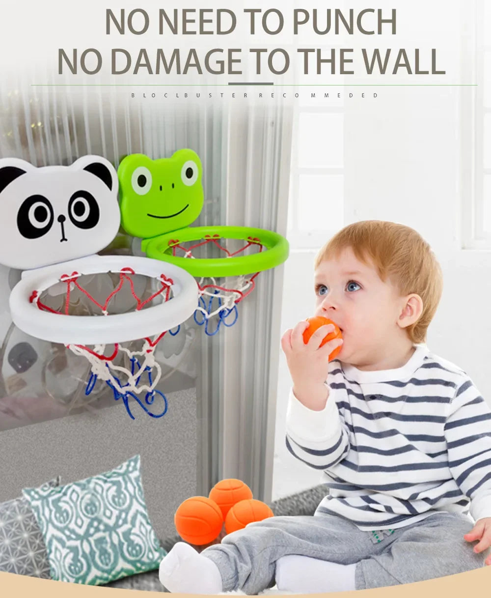 Baby mini shooting basket toy kids bathtub water play set basketball backboard with 3 balls funny shower bath toys for toddlers