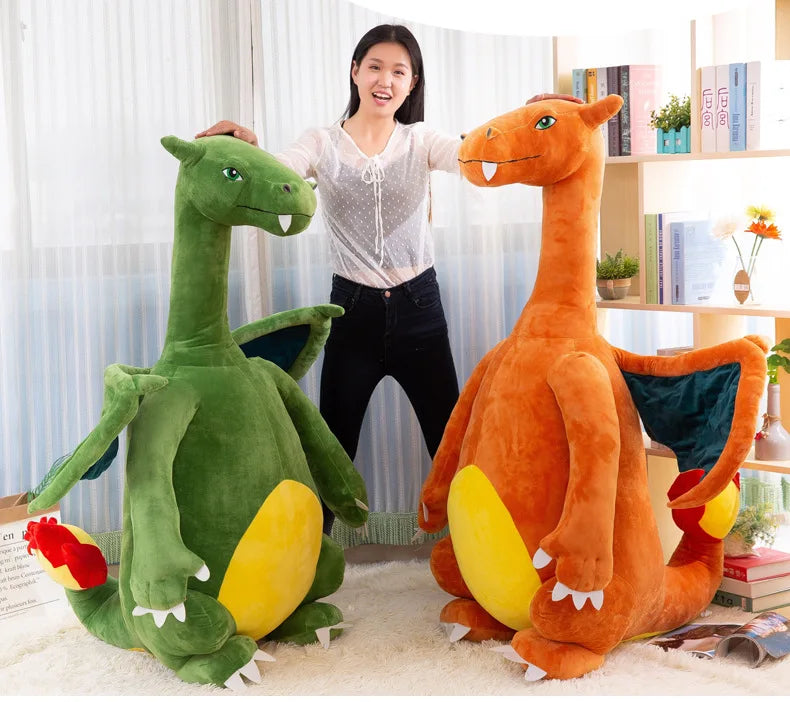 Pokemon Big Size Charizard Dragonite Anime Figures Doll Stuffed Animals Plush Toy Kawaii Room Decoration Toy Kids Christmas Gift