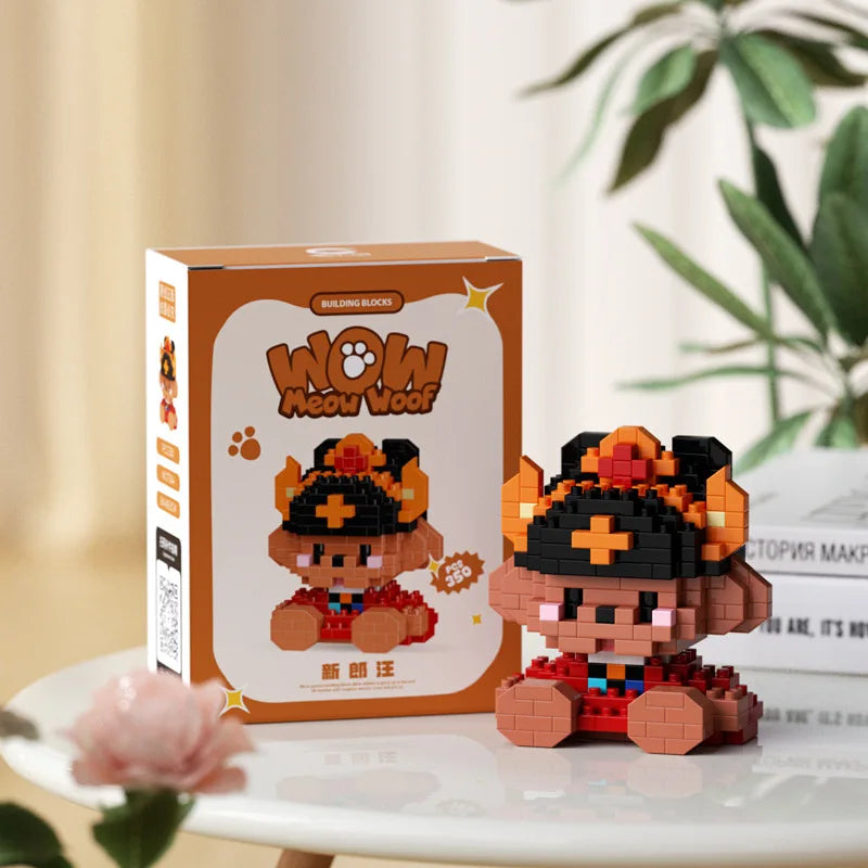 New 24 Styles Kawaii Pet Cat/Dog Small Particle Building Blocks Educational Room Decoration Children's Christmas Gifts