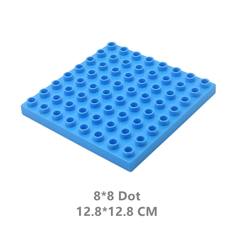 Big Size Building Blocks Double Sided Base Plate Compatible Large Bricks Plastic Educational Creative Toys for Children Kid Gift