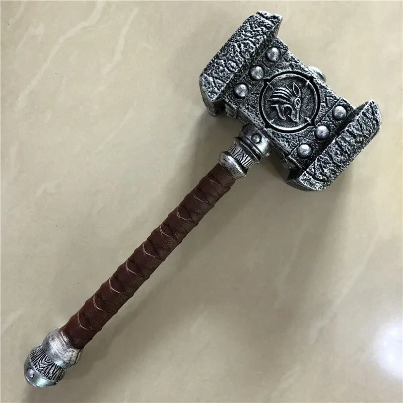 44cm Thor's Hammer Avengers Superhero Weapon Thor: Love and Thunder Hammer 1:1  Model Stormbreaker Toy Safety PU Material