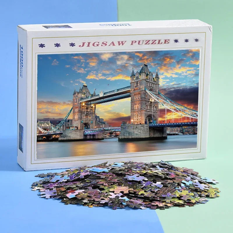 Adult Jigsaw Puzzle 1000 Pieces Puzzle Toys Landscape Animation Paper Puzzle Decorative Painting Exercise Brain Thinking