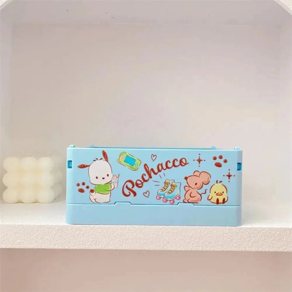 Foldable Sanrio Storage Box Kawaii Hellokitty Kuromi Cinnamoroll My Melody Desktop Storage Anime Cartoon Kids Gift