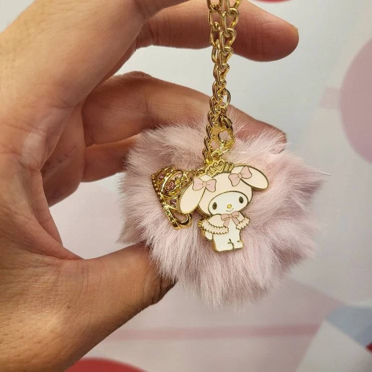 Sanrio Cartoon Diamond Sparkle Crown Collection Kitty Cat Kurumi Cinnamoroll Mymelody Kuromi Plush Anime Toys for Girl Gift