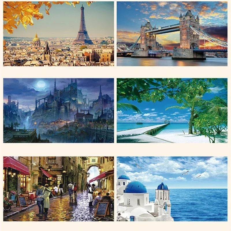 Adult Jigsaw Puzzle 1000 Pieces Puzzle Toys Landscape Animation Paper Puzzle Decorative Painting Exercise Brain Thinking