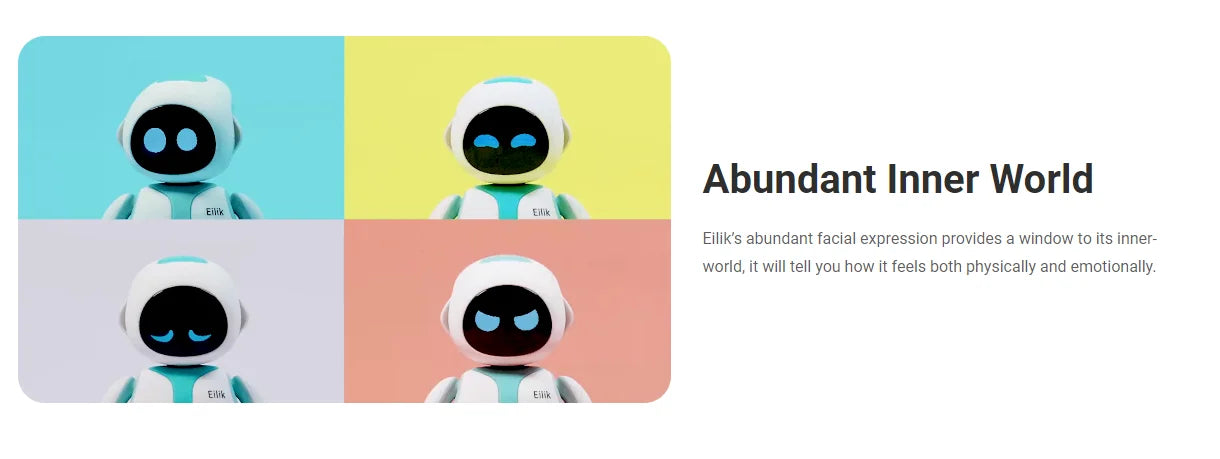 Eilik Smart Robot Pet Toy AI Emotional Intelligent Companion Pets Robot Touch Intractive Desktop Toys Children Adult Fun Gifts