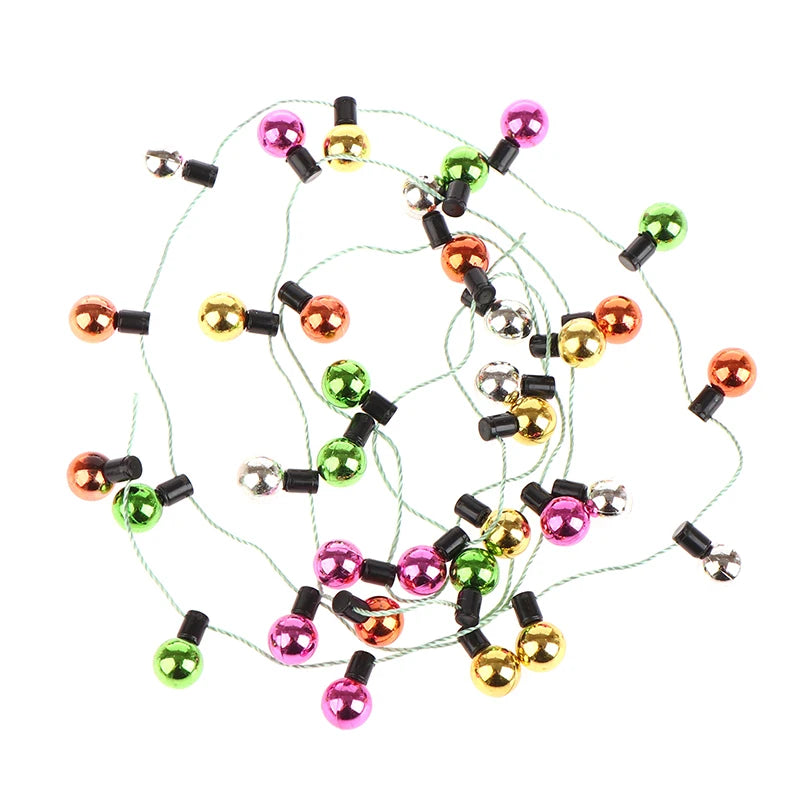 1Pc Miniature Dollhouse String of Fake Light Christmas Good Decoration String Light Kids Xmas Gift DIY Toys Living Scene Decor