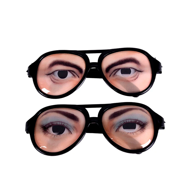 1pc Novelty Glasses Halloween Toy Photo Booth Props Party Funny Glasses Fake Novelty Gag Prank Eye Ball Joke Toy Gift