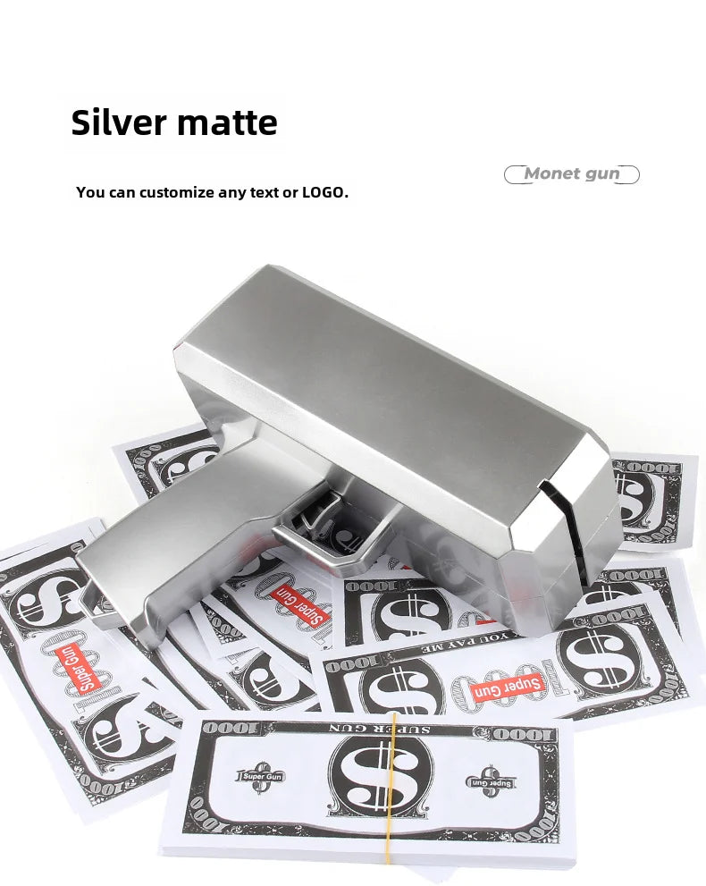 Source manufacturer Douyin's same electric money gun toy new and unique MoneyGUN banknote gun US dollar toy gun