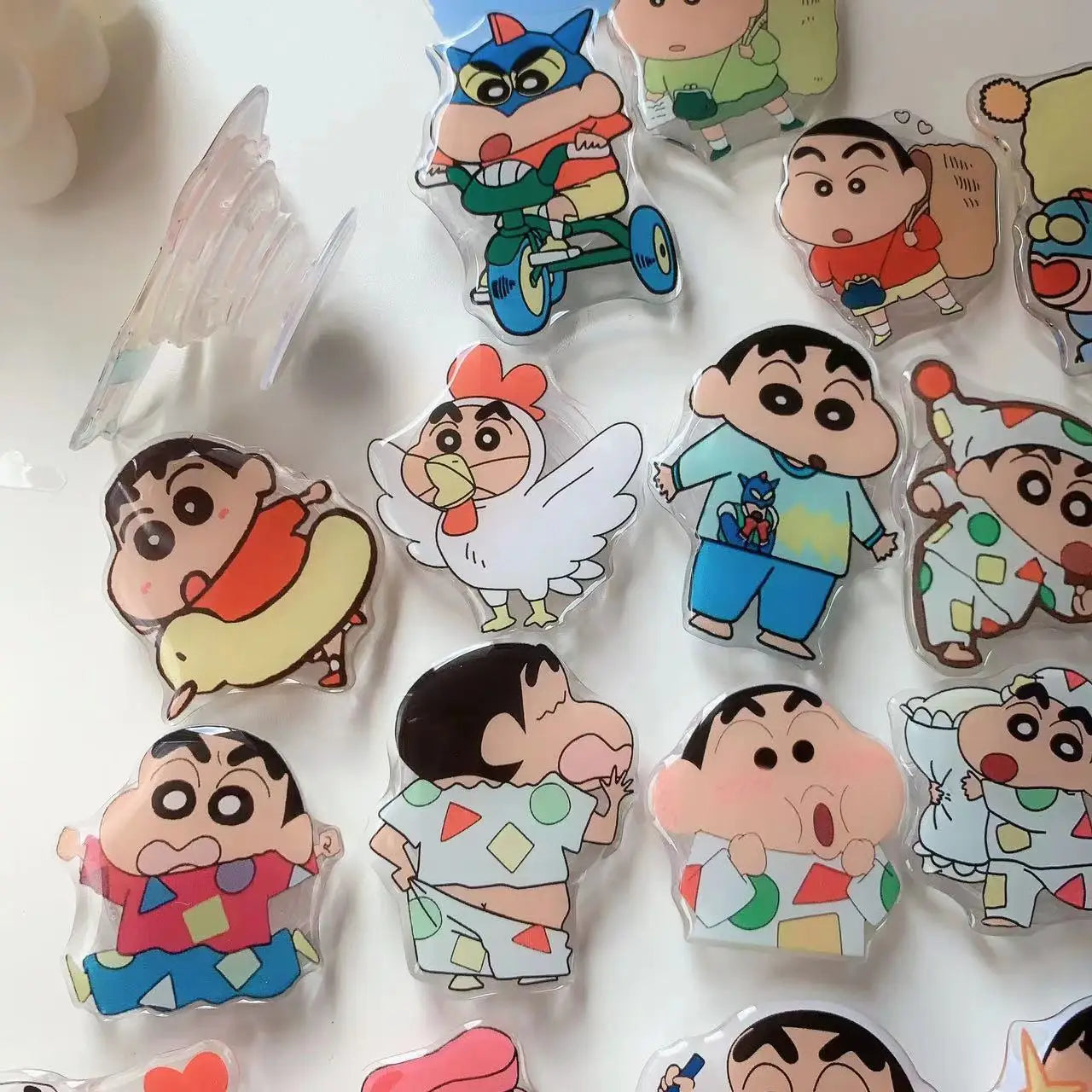 Crayon Shin-chan Phone Holder Stand Grip for Mobile Phone Ring Accessories Cute Retractable Folding Stand Support Desk Stand New