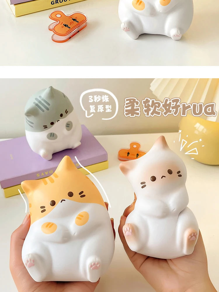 Kawaii Cat Stress Relief Squishy Toy PU Slow Rising  Squeeze Antistress Ball Cartoon Table Ornaments Birthday Gift For Girls