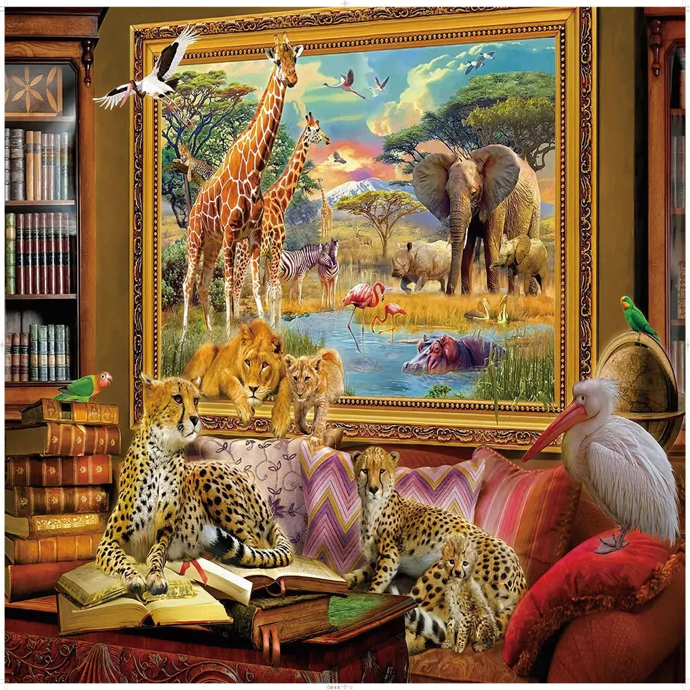 Adult Jigsaw Puzzle 1000 Pieces Puzzle Toys Landscape Animation Paper Puzzle Decorative Painting Exercise Brain Thinking