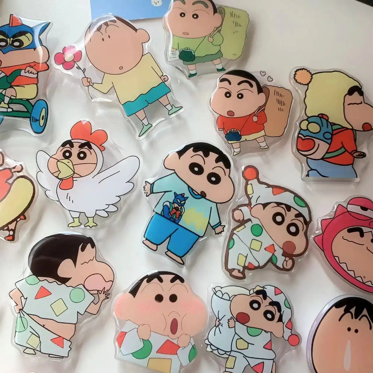 Crayon Shin-chan Phone Holder Stand Grip for Mobile Phone Ring Accessories Cute Retractable Folding Stand Support Desk Stand New