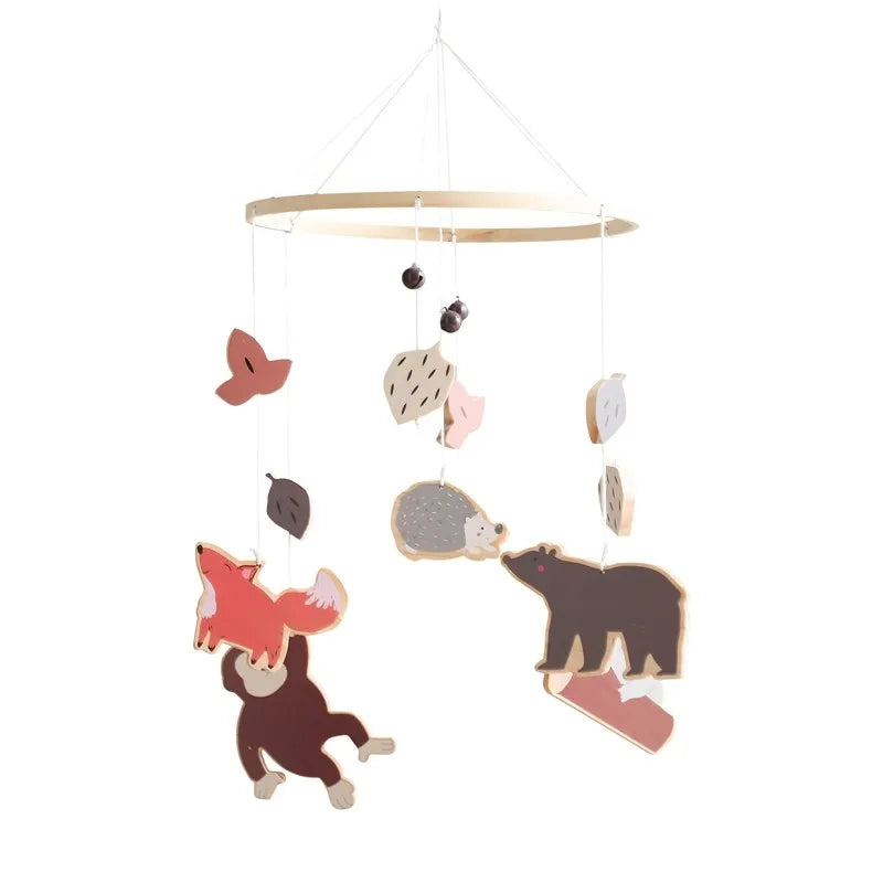Baby Rattle Toy 0-12 Months Wooden Mobile On The Bed Newborn Music Box Bed Bell Hanging Toys Holder Bracket Infant Crib Boy Toys