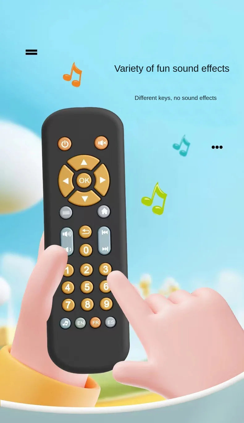 Infant Simulation TV Remote Control Toys with Music and Light Musical Baby Toy Sensory Remote Kid Baby Toys for 1 2 3 Year Old